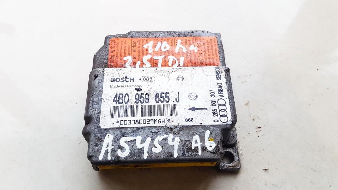 4B0959655J Audi A6 1998 SRS AIRBAG KOMPIUTERIS - ORO PAGALVIU VALDYMO BLOKAS
