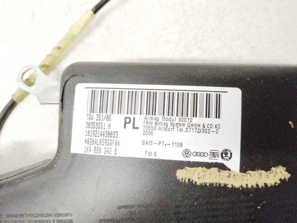 1K4880242B Skoda Octavia 2007 Seat AIRBAG - Thumbnail 3