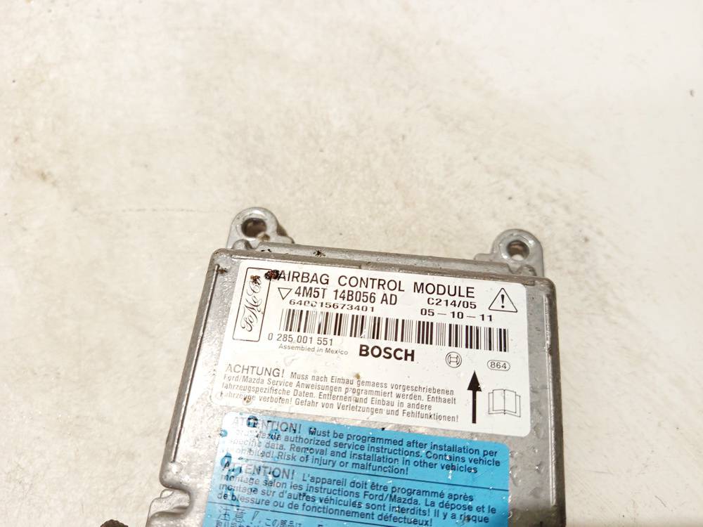 4M5T14B056AD Ford C-MAX 2005 Airbag crash sensors module - Thumbnail 3