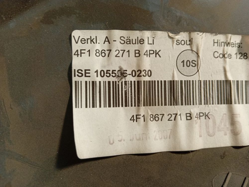 4F1867271B4PK Audi A6 2007 Schwelle verkleidung Vorne Linke - Thumbnail 4
