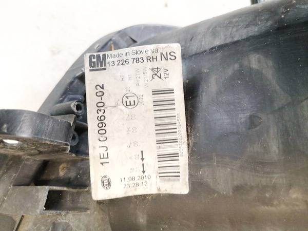13226783 Opel Insignia 2010 Headlight - FRONT RIGHT - Thumbnail 2