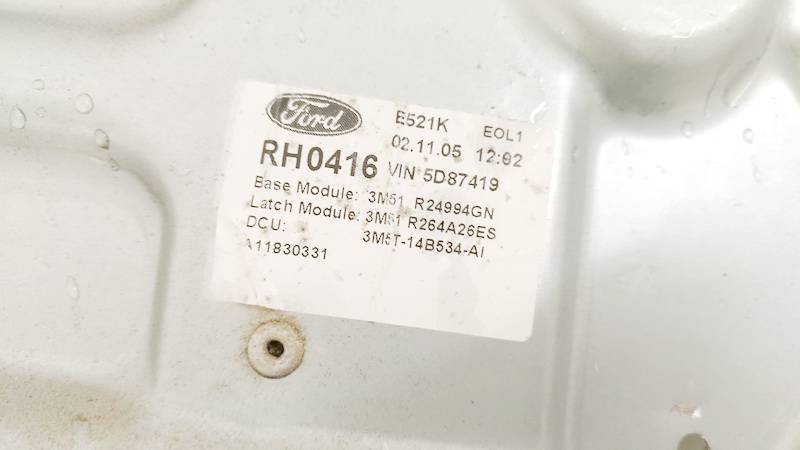 3M51R24994GN Ford C-MAX 2005 Durvju loga pacēlājs - AIZMUGURE PA LABI - Thumbnail 3