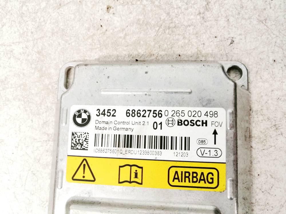 0265020498 BMW 1-Series 2011 SRS AIRBAG KOMPIUTERIS - ORO PAGALVIU VALDYMO BLOKAS - Thumbnail 3