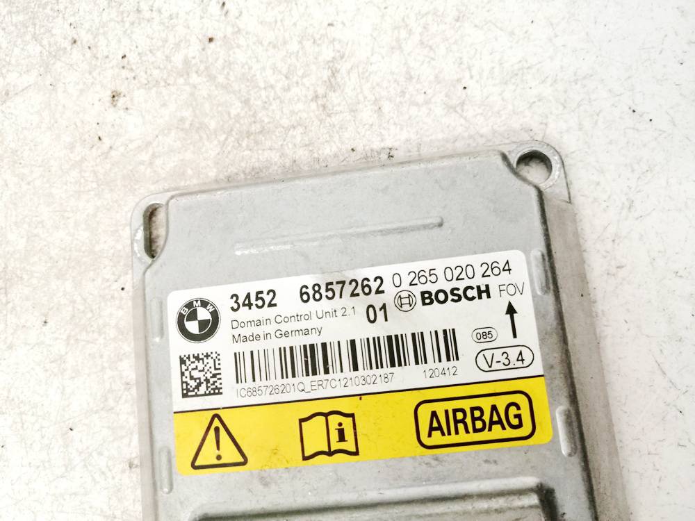 0265020264 BMW 5-Series 2012 Komputer SRS airbag – moduł sterujący poduszek powietrznych - Thumbnail 3