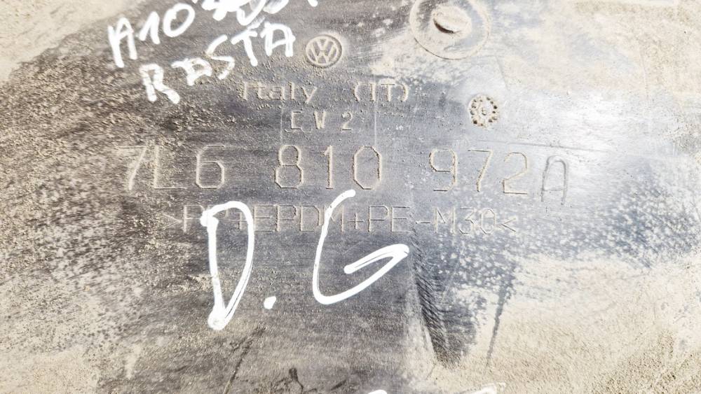 7L6810972A Volkswagen Touareg 2003 Plastic Inner Fender - REAR RIGHT - Thumbnail 3