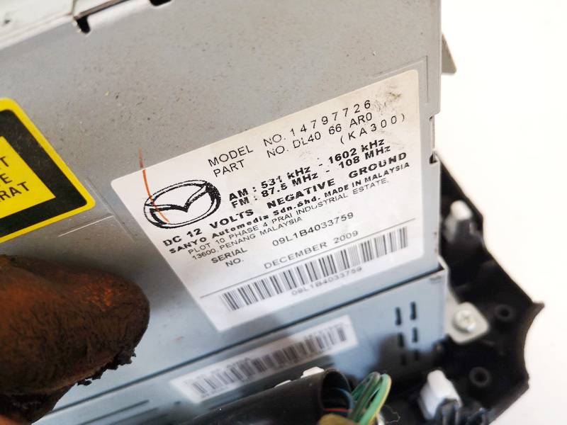 DL4066AR0 Mazda 2 2010 Autoradio - Thumbnail 3
