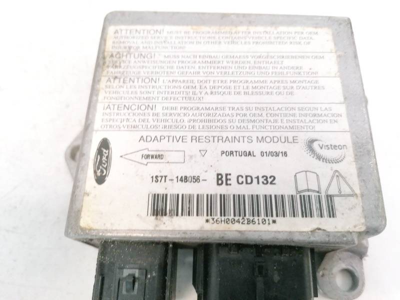 1S7T14B056BE Ford Mondeo 2002 Komputer SRS airbag – moduł sterujący poduszek powietrznych - Thumbnail 3