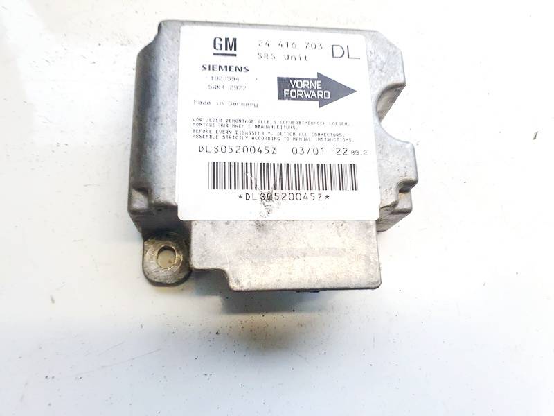 24416703DL Opel Astra 2001 Airbag crash sensors module - Thumbnail 2