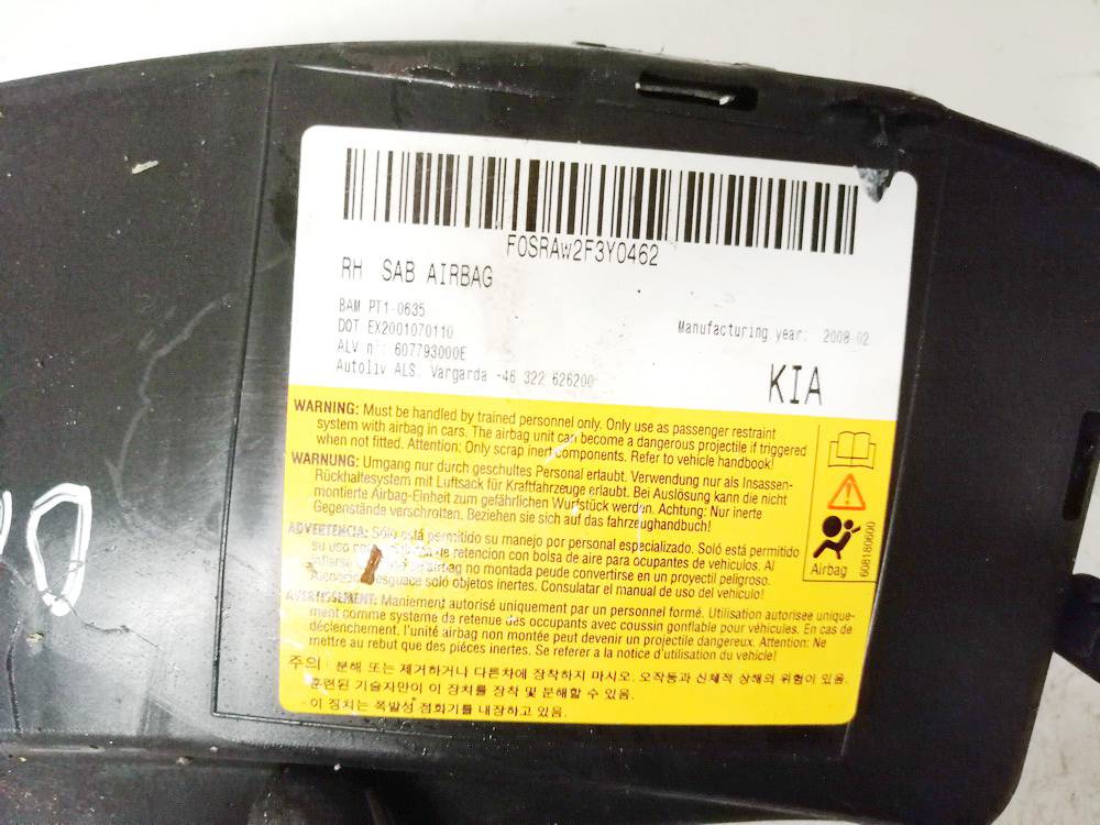 607793000E Kia Ceed 2008 Sedynes Airbag SRS - Thumbnail 3