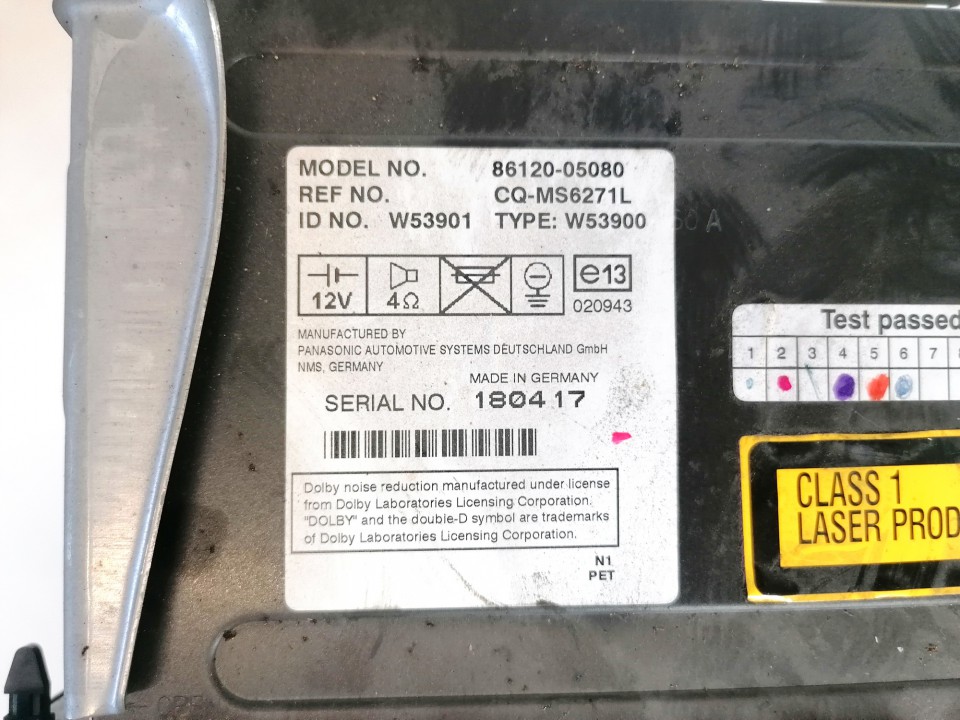 8612005080 Toyota Avensis 2004 Climate Control Panel and Autoradio - Thumbnail 2