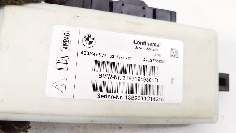 6577928018601 BMW 5-Series 2014 Komputer SRS airbag – moduł sterujący poduszek powietrznych - Thumbnail 3