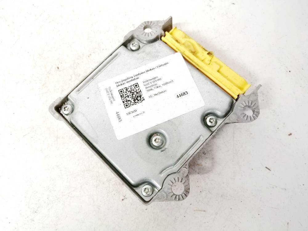 1K0909605C Volkswagen Golf 2006 Airbag crash sensors module - Thumbnail 2