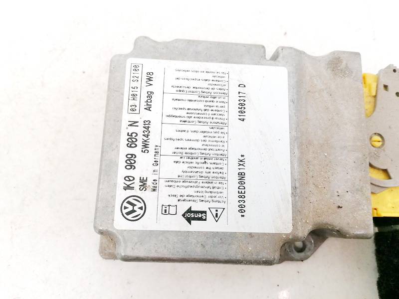 1K0909605N Volkswagen Golf Plus 2005 Airbag crash sensors module - Thumbnail 3