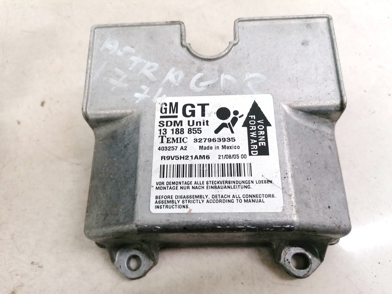 13188855 Opel Astra 2006 Airbag crash sensors module - Thumbnail 3