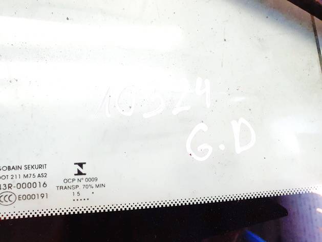 DOT211M75AS2 Citroen C4 Picasso 2016 Szyba okna ćwierćowego narożnego - TYLNE PRAWE - Thumbnail 2