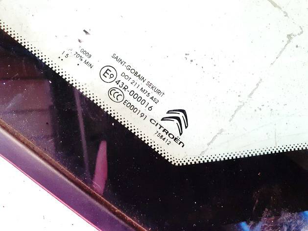 DOT211M75AS2 Citroen C4 Picasso 2016 Szyba okna ćwierćowego narożnego - PRZEDNIE LEWE - Thumbnail 3