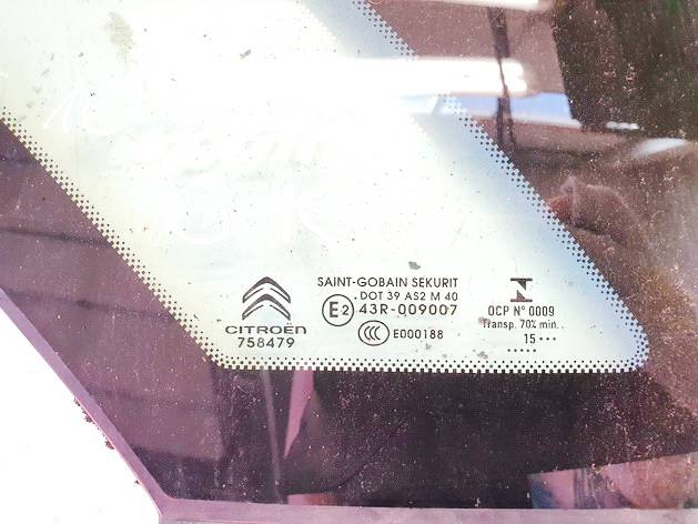 DOT39AS2M40 BMW 3-Series 2016 Corner quarter window glass - REAR LEFT - Thumbnail 2