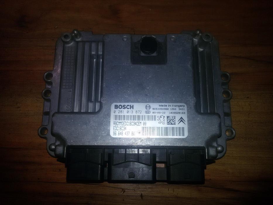 0281013872 Peugeot 407 2006 ECU Engine Computer (Engine Control Unit)