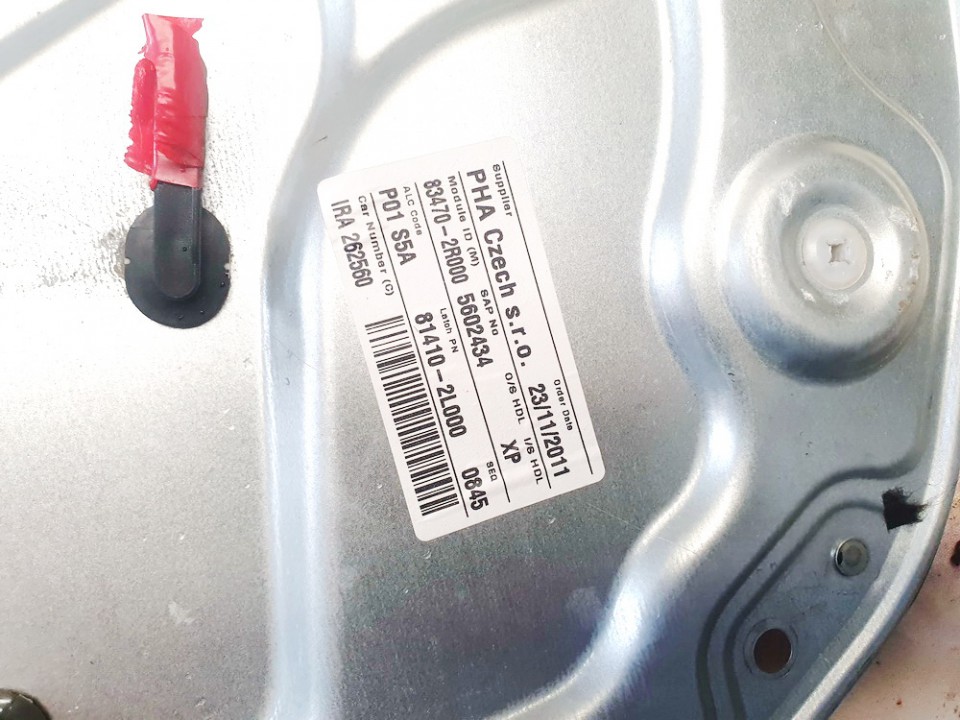 834702R000 Hyundai i30 2011 Door winder mechanism (Window Regulator) - REAR LEFT - Thumbnail 2