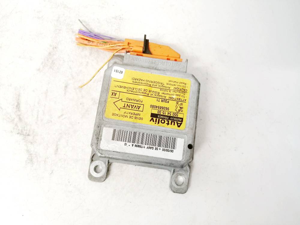 9636894080 Peugeot 206 2000 Airbag crash sensors module
