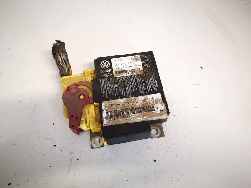3C0909605M Volkswagen Passat 2005 SRS AIRBAG KOMPIUTERIS - ORO PAGALVIU VALDYMO BLOKAS