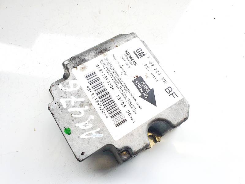 09229302BF Opel Astra 2003 CALCULATEUR AIRBAG - Thumbnail 2