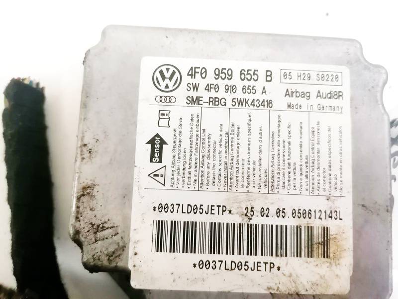 4F0959655B Audi A6 2005 CALCULATEUR AIRBAG - Thumbnail 3