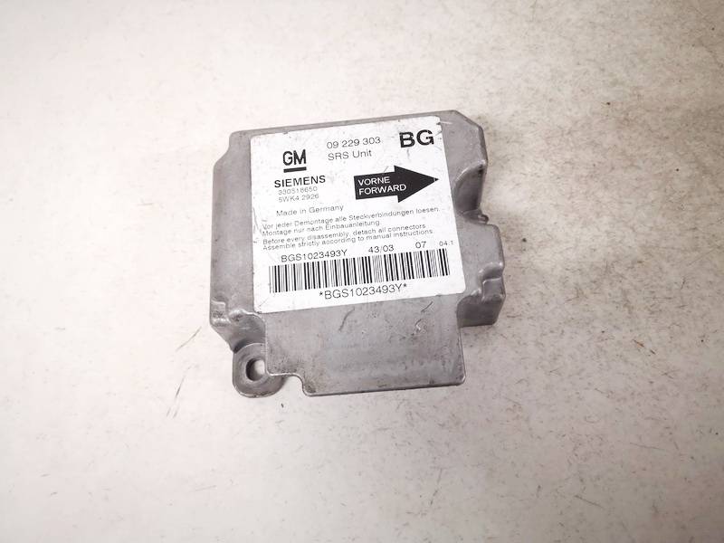 09229303BG Opel Zafira 2003 Airbag crash sensors module