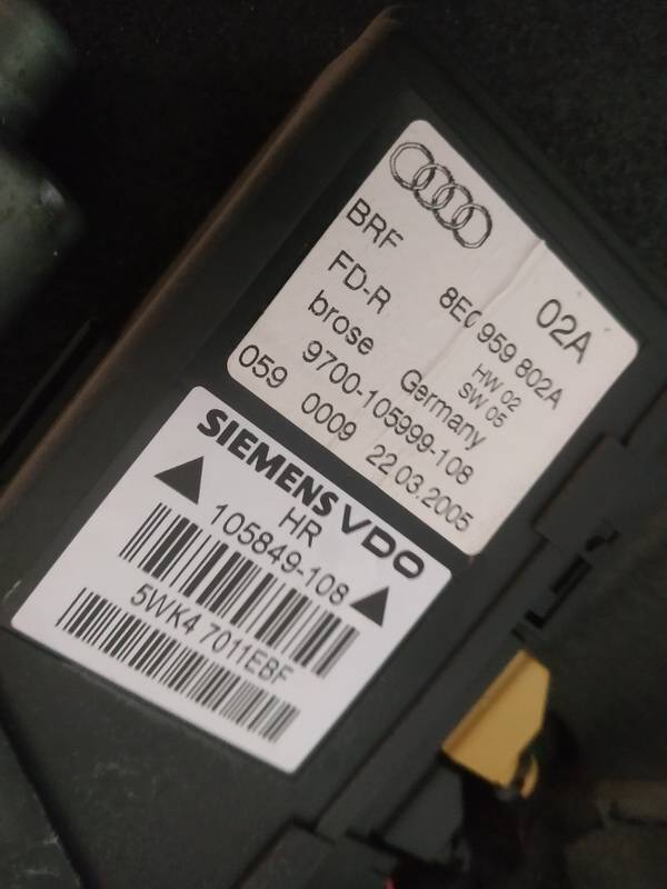 8E0959802A Audi A4 2005 Window Motor - REAR RIGHT - Thumbnail 2