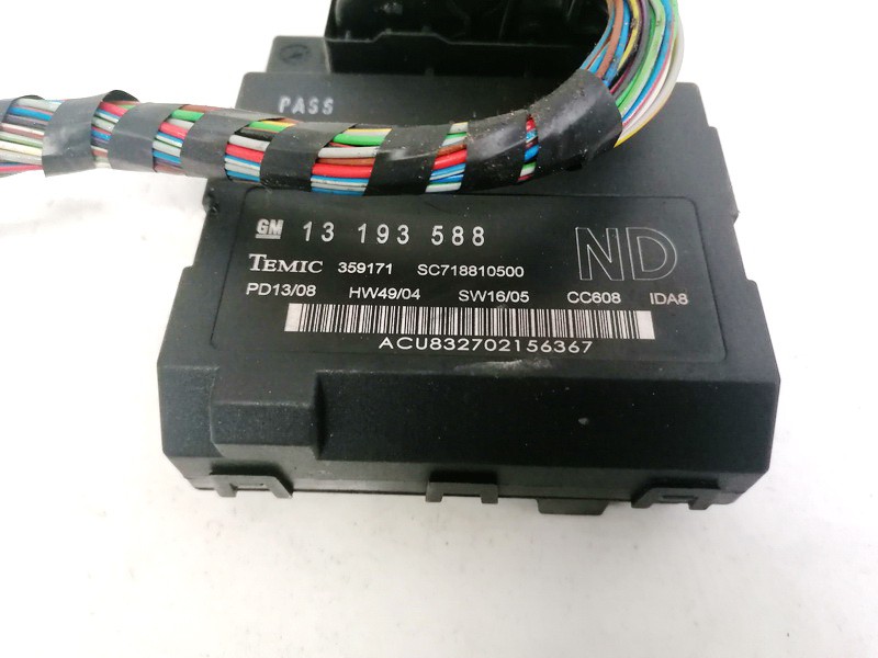 13193588 Opel Vectra 2008 Confort Contrôle Module - Thumbnail 3