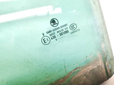 DOT27M74100AS3 Skoda Superb 2009 Door-Drop Glass - REAR LEFT - Thumbnail 2