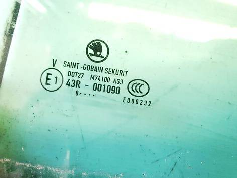 DOT27M74100AS3 Skoda Superb 2009 Door-Drop Glass - REAR RIGHT - Thumbnail 2
