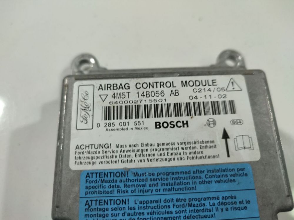 4M5T14B056AB Ford C-MAX 2004 CALCULATEUR AIRBAG - Thumbnail 4