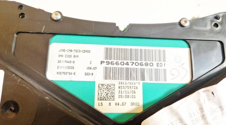 P9660470680 Peugeot 307 2006 Щиток приборов - Автомобильный спидометр - Thumbnail 3