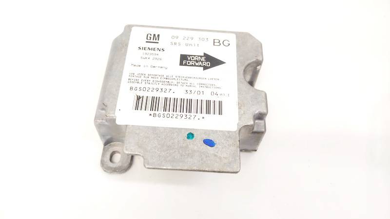 09229303 Opel Zafira 2001 Airbag crash sensors module