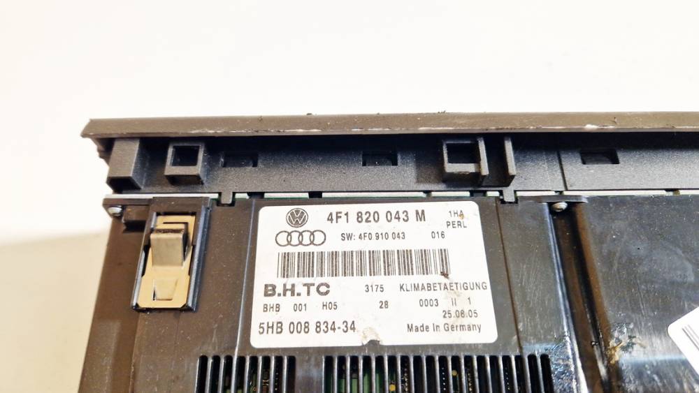 4F1820043M Audi A6 2005 Climate Control Panel (heater control switches) - Thumbnail 3
