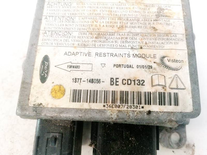 1S7T14B056BE Ford Mondeo 2004 Komputer SRS airbag – moduł sterujący poduszek powietrznych - Thumbnail 3