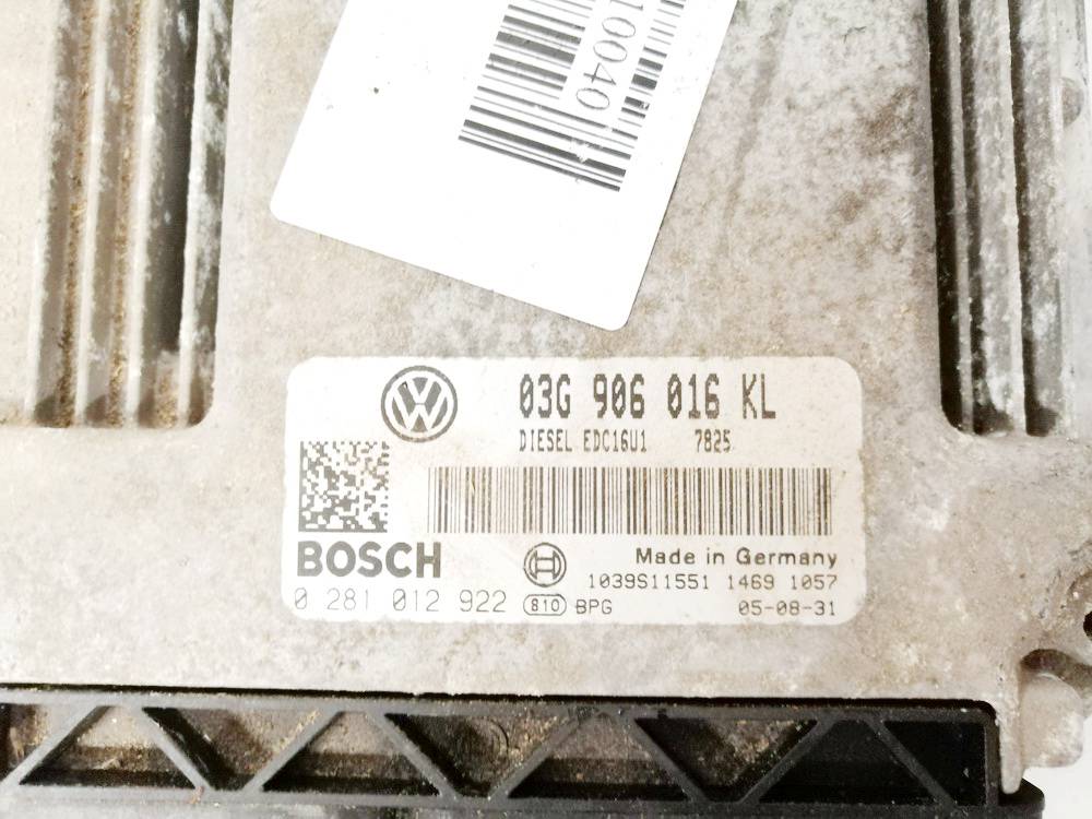 03G906016 Seat Altea 2005 ECU Engine Computer (Engine Control Unit) - Thumbnail 3