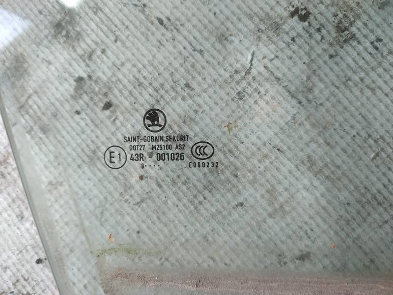 AS2 Skoda Superb 2009 Door-Drop Glass - FRONT RIGHT - Thumbnail 2
