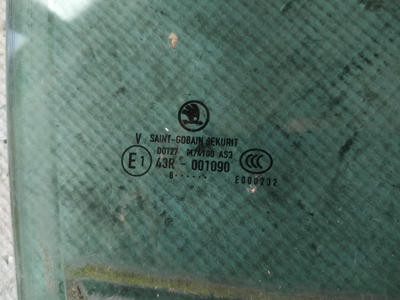 AS2 Skoda Superb 2009 Door-Drop Glass - REAR RIGHT - Thumbnail 2