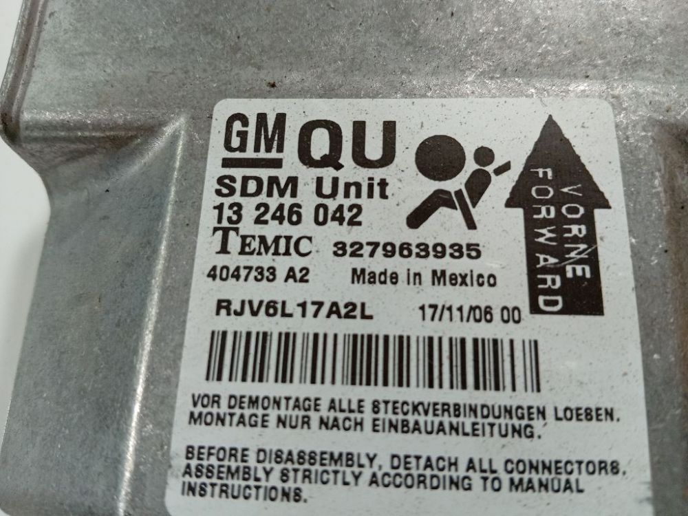 13246042 Opel Astra 2006 Komputer SRS airbag – moduł sterujący poduszek powietrznych - Thumbnail 4