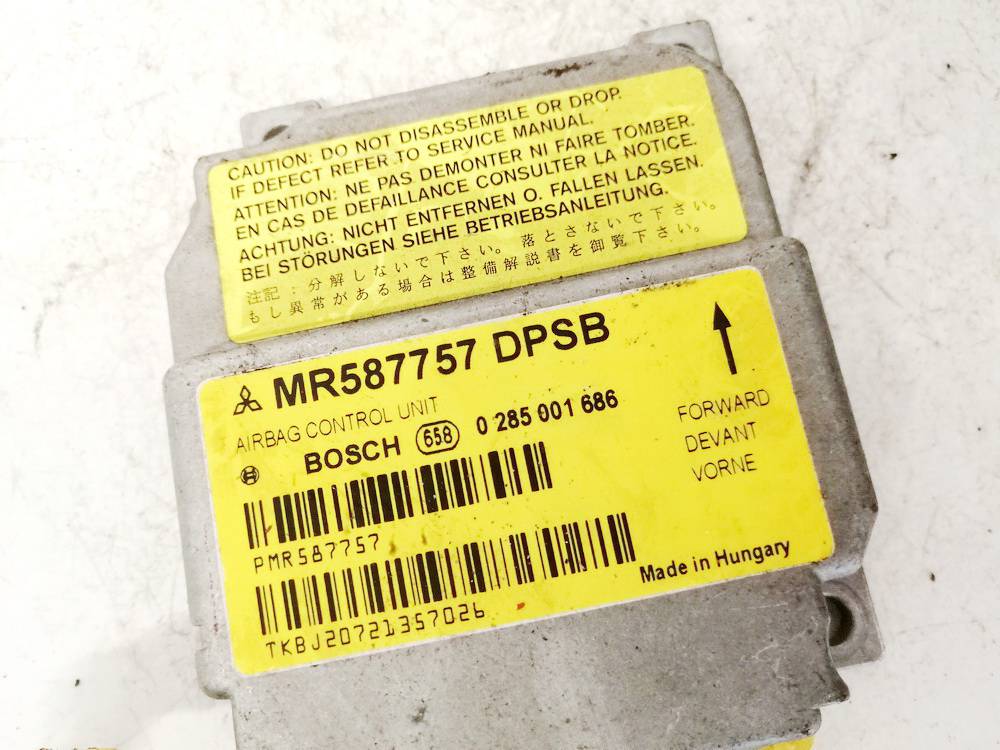 0285001686 Mitsubishi Colt 2007 SRS AIRBAG KOMPIUTERIS - ORO PAGALVIU VALDYMO BLOKAS - Thumbnail 3
