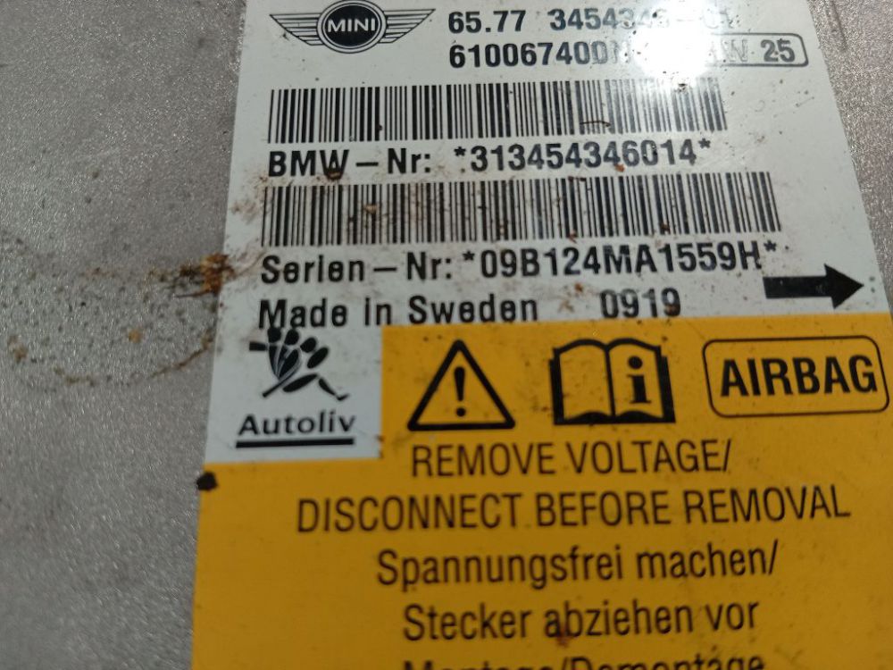 6577345434601 MINI ONE 2009 Komputer SRS airbag – moduł sterujący poduszek powietrznych - Thumbnail 5