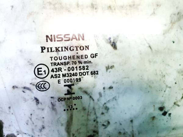 43R001582 Nissan Qashqai 2009 Door-Drop Glass - FRONT RIGHT - Thumbnail 2