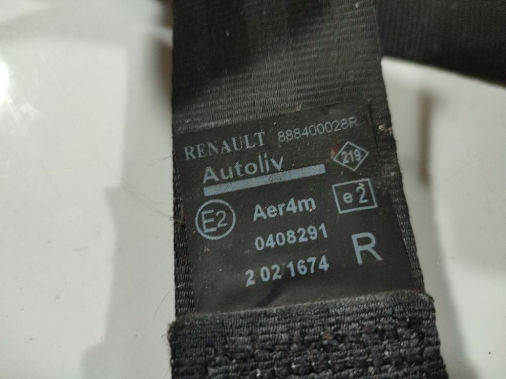 888400028R Renault Scenic 2012 CINTURON SEGURIDAD - TRASERO DERECHO - Thumbnail 4