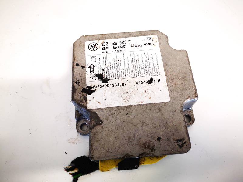 1C0909605F Skoda Superb 2005 Airbag crash sensors module
