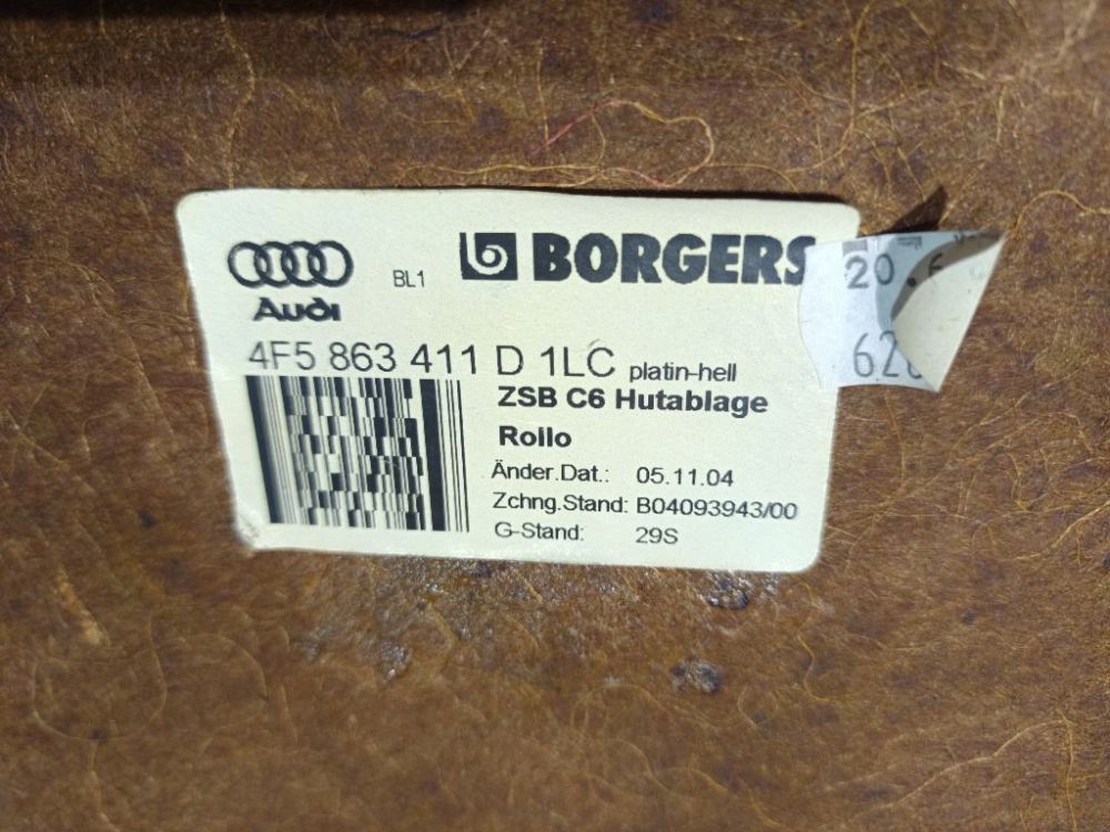 4F5863411D Audi A6 2008 Boot Cover - Thumbnail 4