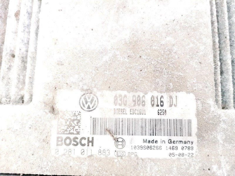 03G906016DJ Skoda Octavia 2005 ECU Engine Computer (Engine Control Unit) - Thumbnail 3