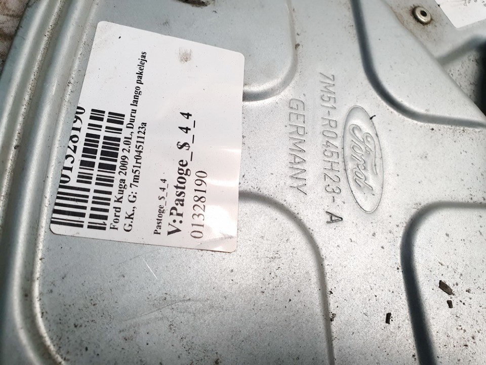 7M51R0451123A Ford Kuga 2009 Door winder mechanism (Window Regulator) - REAR LEFT - Thumbnail 2