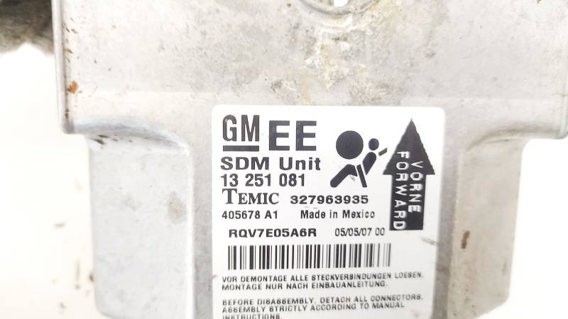 13251081 Opel Astra 2007 Airbag crash sensors module - Thumbnail 3